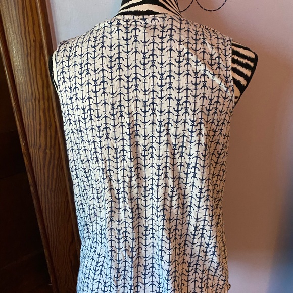 C&C white with blue anchor tank top - Picture 2 of 4